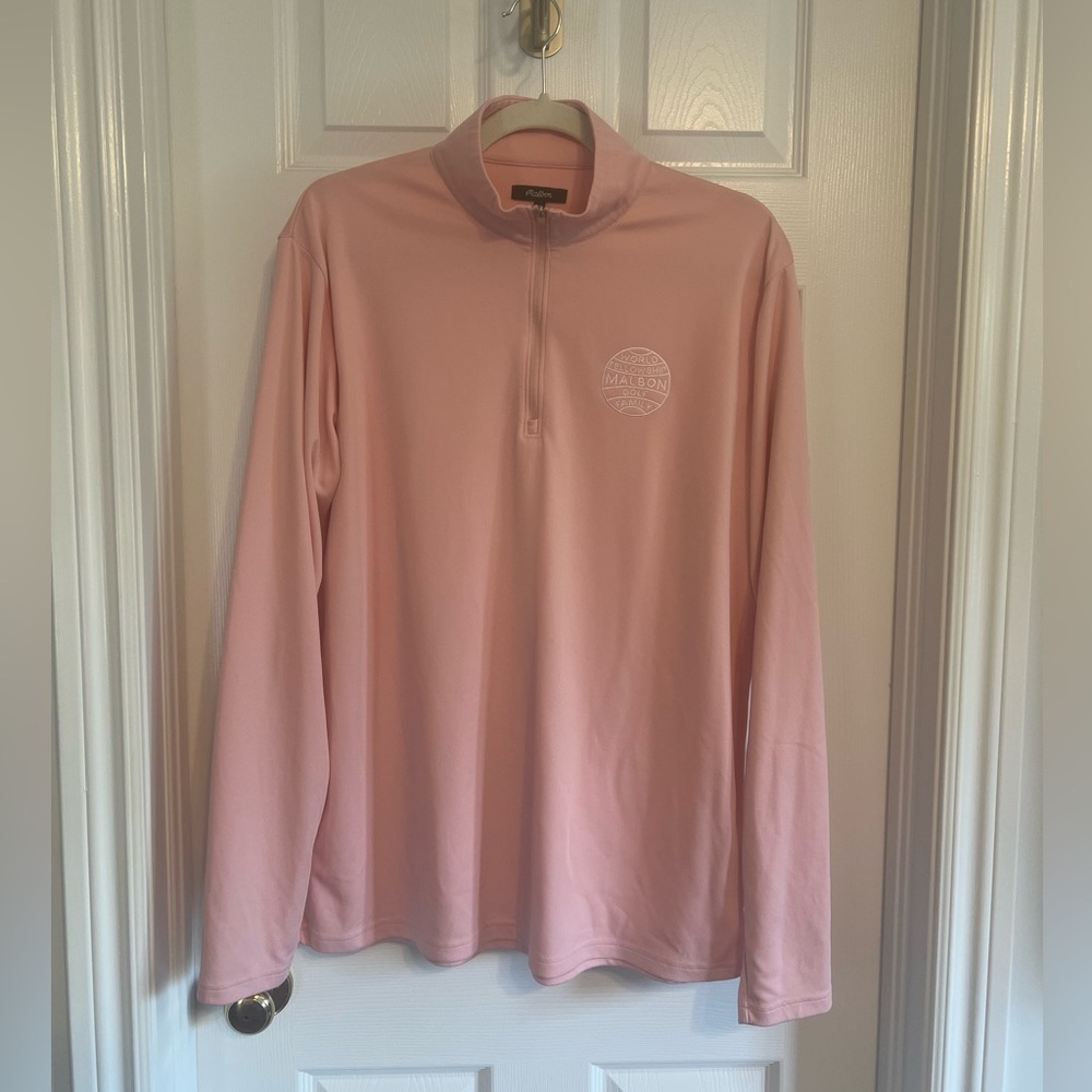 Malbon World Fellowship Performance Quarter-Zip Coral
